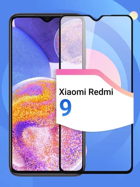 Защитное стекло на Xiaomi Redmi 9. Противоударное, олеофобное покрытие, закаленное, защита для телефона Ксиоми Редми 9