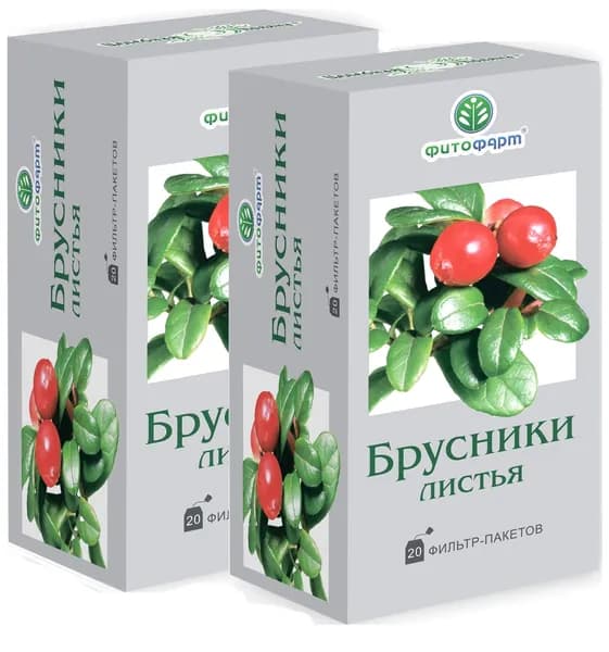 Брусники листья Биологически активная добавка к пище "Целебная поляна" ф/п 1,5г 2 пачки/ 40 пакетиков Фитосбор, Чайный напиток травяной, фиточай, Травяной сбор