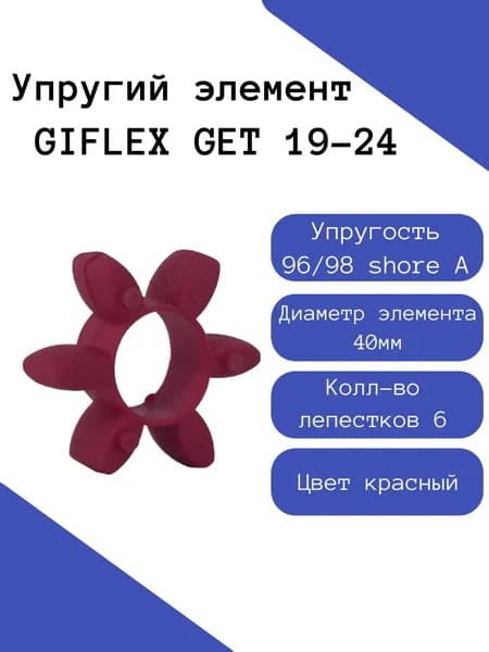 Упругий элемент типа паук красный 19-24 Красный