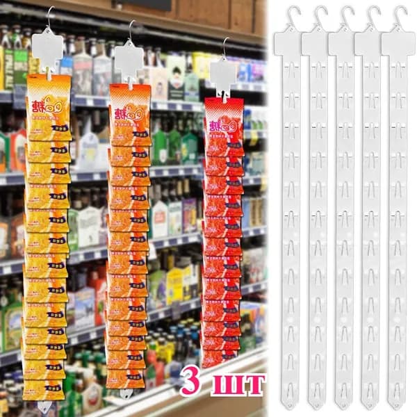 Пластиковые ленты для подвешивания закусок, держатель для хранения дома, 3 шт.