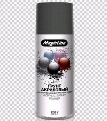 Грунт универсальный черный RAL 9004 450мл (265гр) аэрозоль акриловый (MagicLine)