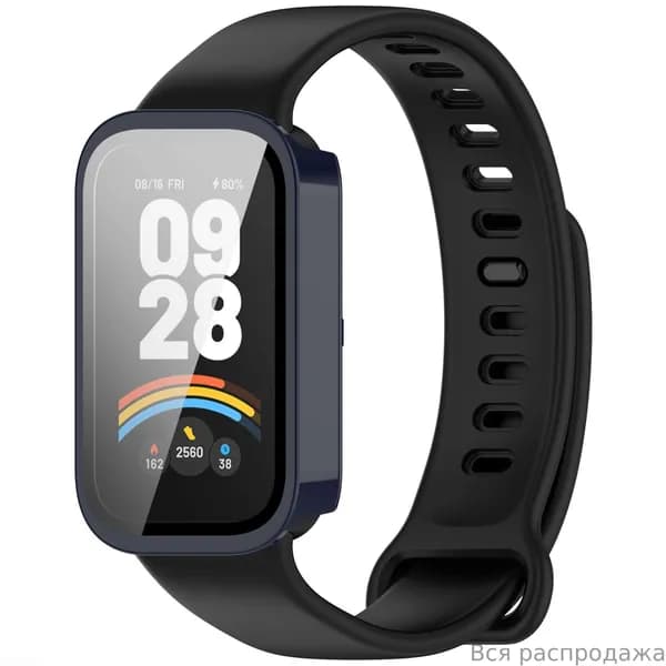 Твердый пластиковый чехол с защитным экраном для Xiaomi Smart Band 9 Active / Redmi Smart Band 3