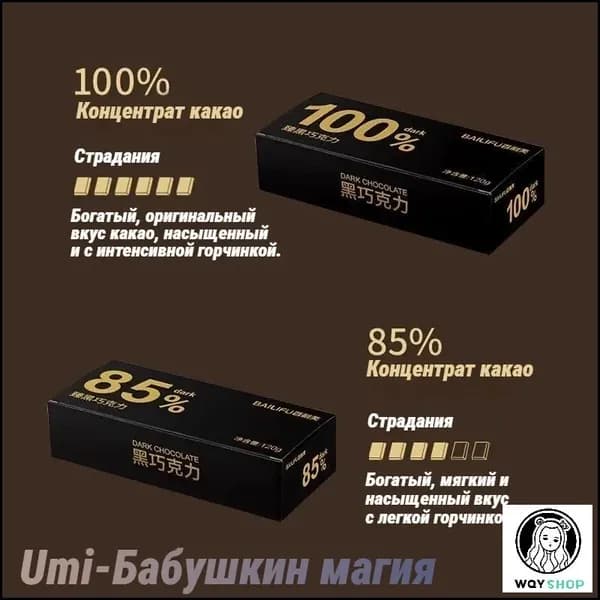Выбранный шоколад из кокаола 100%Без сахара