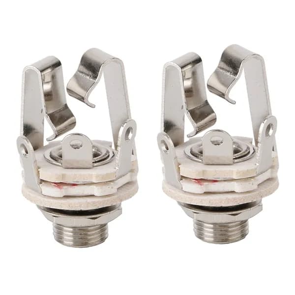 2X Jack 6.5 Двухканальный аудиокабельный разъем с выключателем, стерео гнездо для гитары