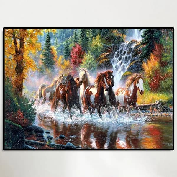 набор для алмазной картины Конь, 40x30 см, 5D стразы, без рамки