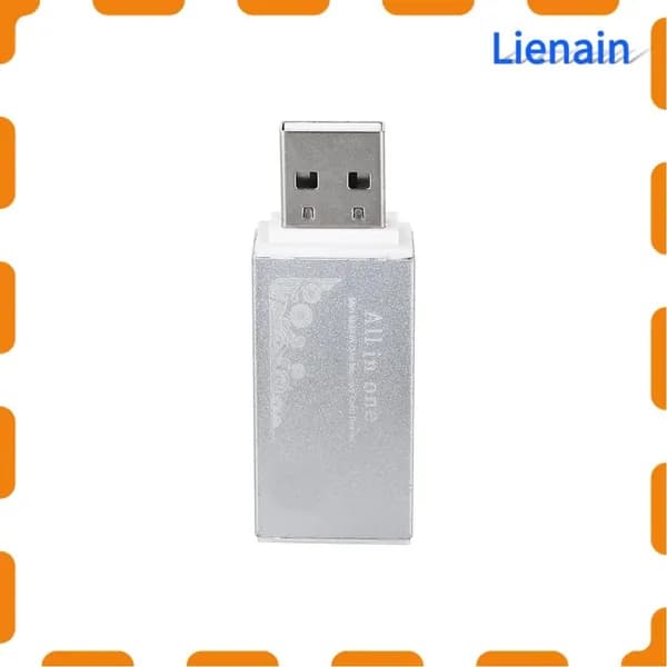 Устройство чтения карт памяти USB 2.0 серебристого цвета
