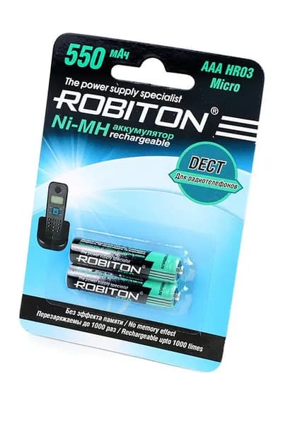 Аккумулятор ROBITON 550MHAAA-2 DECT BL2