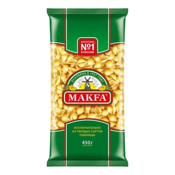 Макаронные изделия Makfa Ракушки 450 г