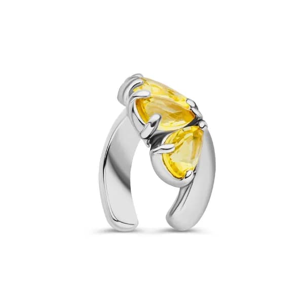 Моносерьга женская с алпанитами серебро 925 пробы 585GOLD