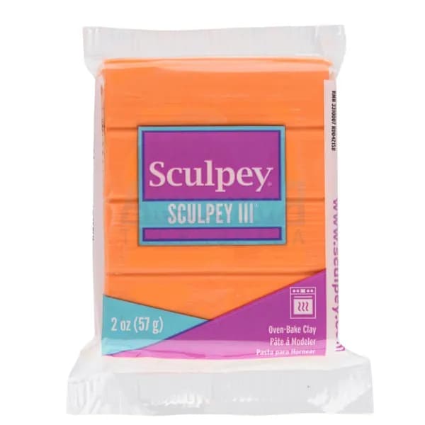 Полимерная глина Sculpey III 1634 цвет оранжевый 57 гр.