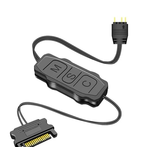V2ARGB Контроллер Кабель Сплиттер Для Охлаждающего Вентилятора ПК, SATA На 5V 3-Pin HUB, RGB Управляющий Питания