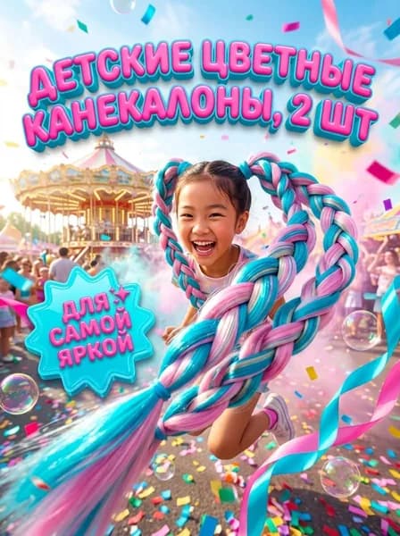 Детские канекалоны на резинке, 2 шт.
