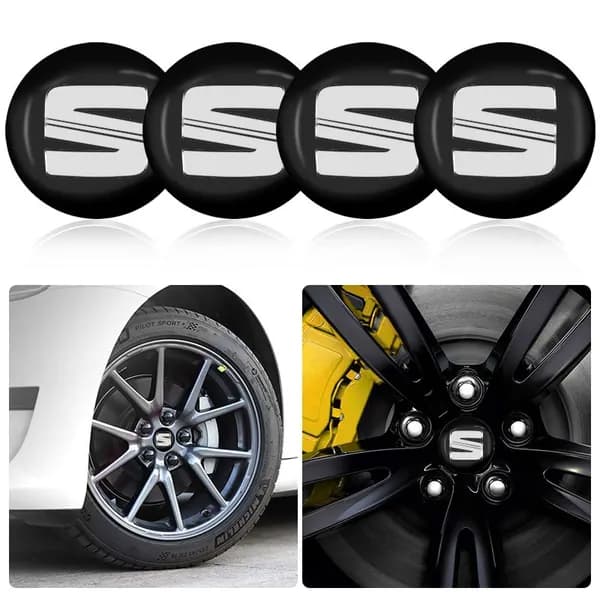 4 штуки Сиат (SEAT) автомобильных колпачков для ступиц диаметром 56 мм