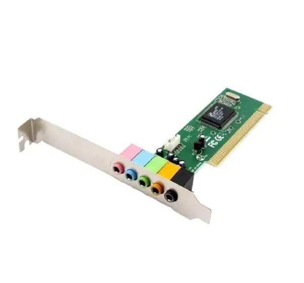 Звуковая карта 8738LX 5.1 LowProfile цветные разъёмы зелёная C-Media под устаревший слот PCI - для современных компьютеров НЕ ПОДХОДИТ