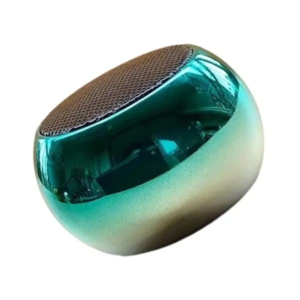 Портативный маленький стальной пушечный металлический сабвуфер Bluetooth-динамик-Синий Серебристый