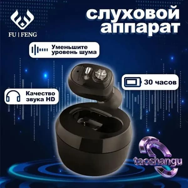 Цифровой слуховой аппарат внутриушной с зарядным устройством для пожилых людей и взрослых