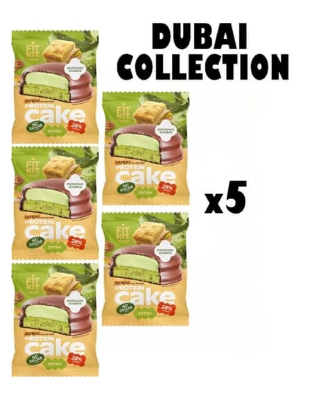 Fit Kit Protein Cake Фисташковая кунафа 50 г белковый десерт без сахара(5шт)