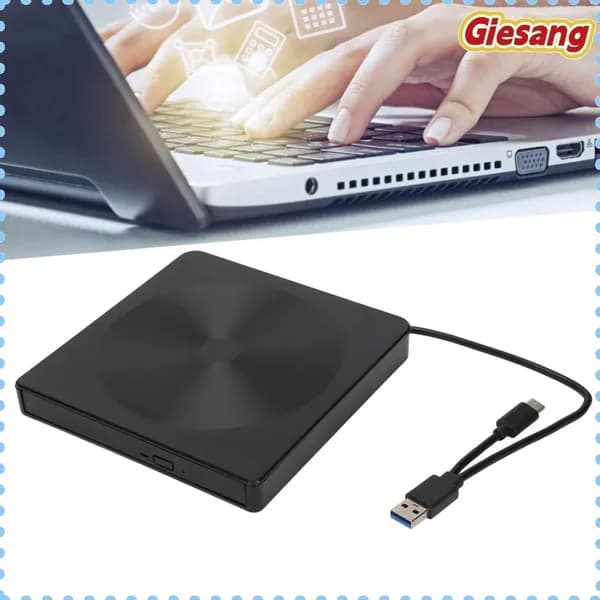 Внешний DVD-привод, быстрое соединение USB3.0 и USB C, для ноутбуков и ПК