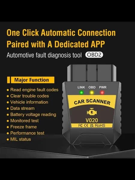 OBD2 сканер V020 Bluetooth 2.0 4.0, диагностика автомобиля