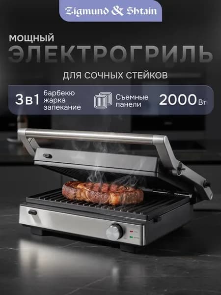 Гриль электрический для дома со съемными панелями ZEG-931