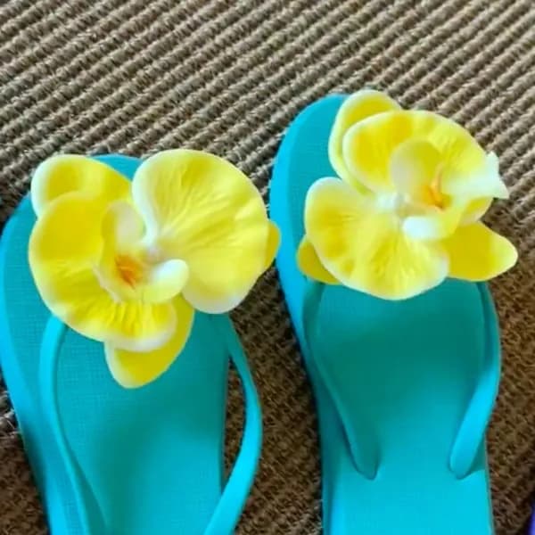 1 пара Сандалии с цветами Phalaenopsis