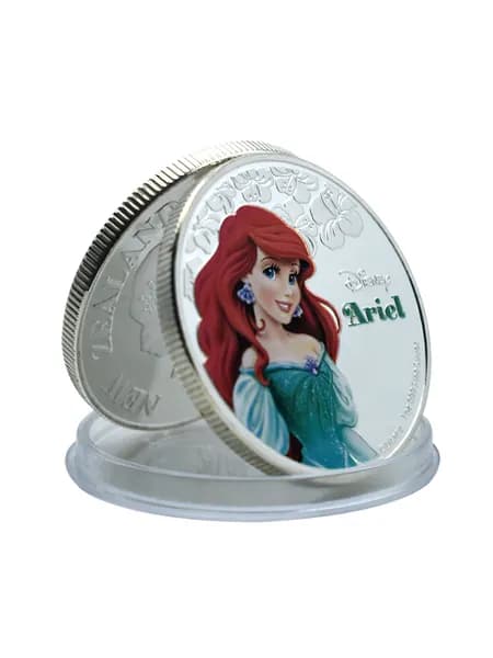 Коллекционная монета Disney Princess, металлическая памятная монета 40 3 мм, сувенир и подарок, 6 дизайнов