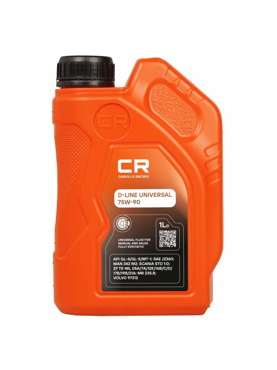 Масло трансмиссионное синтетическое D-LINE Universal 75W90 GL-4/5 1л, Carville Racing L1G00121