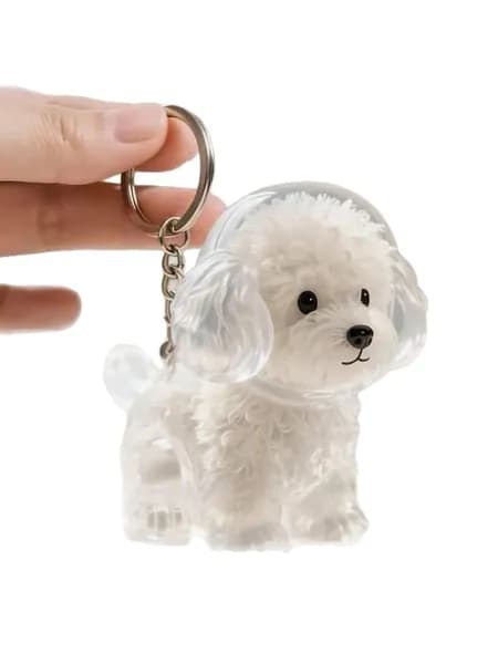 (1шт) Прозрачная коробка для хранения волос щенка Charm-Puppy D
