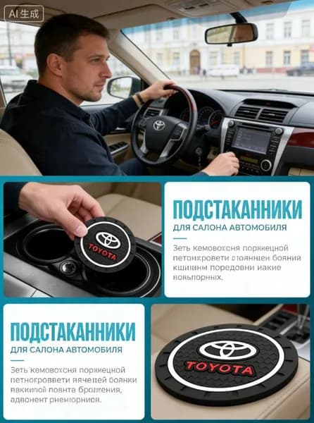 Toyota/Подстаканник для резиновых подстаканников Toyota для ковриков