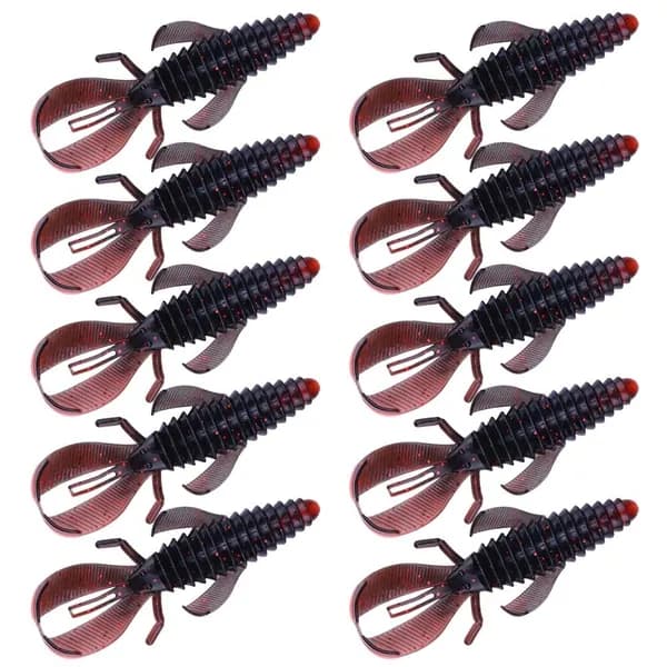 Воблер Barrier Shrimp 8см, мягкая приманка для ловли окуня, медленное тонение, реалистичная игра, розовый/красный/черный/зеленый/синий, упаковка 10 шт