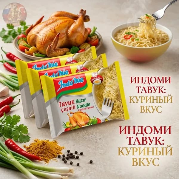 Indomie Лапша с курицей 3x70 г