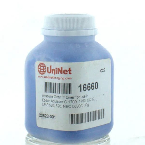Тонер голубой (Cyan) для картриджа Xerox Phaser 6125, 6128, 6130, 6140, 6505, Epson Aculaser C1700, C1750, CX17 (30 г.)(Uninet USA)