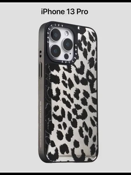 Чехол для iPhone 13 Pro Зеркальный Леопард