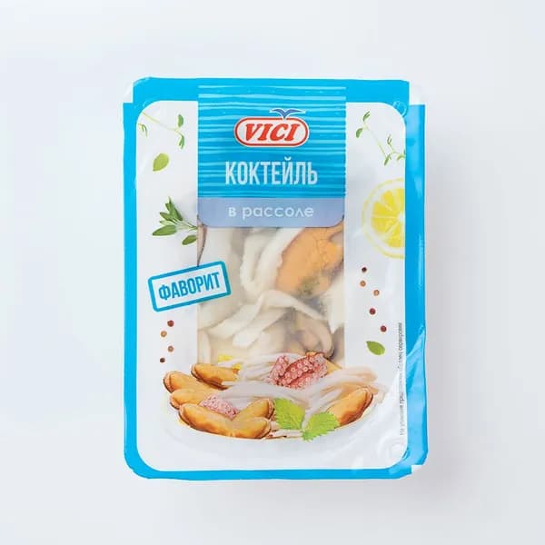 Коктейль из морепродуктов в рассоле Фаворит, 150 г, VICI