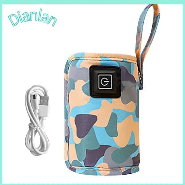 USB-сумка для подогрева бутылочек с молоком Крышка для детской бутылочки камуфляжно-синего цвета