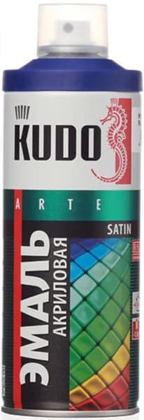 KUDO Satin KU-0A5002 Эмаль аэрозольная акриловая синяя (0,52л)