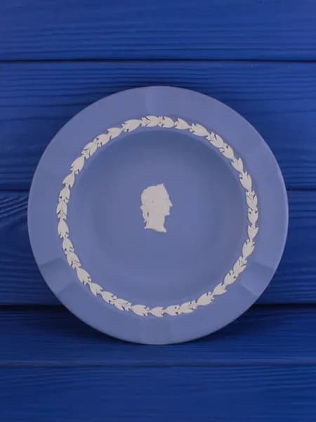 Wedgwood пепельница с профилем Юлия Цезаря, винтажная, бисквитный фарфор, джаспер