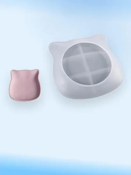 Форма для подноса из смолы Кошка