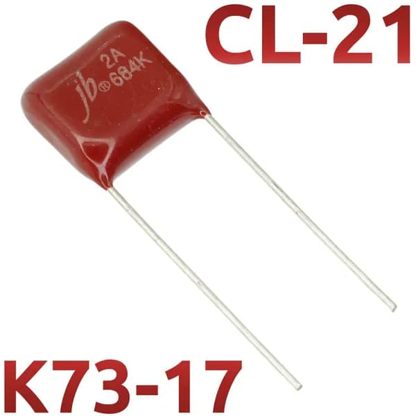 0,68мкФ 100В CL21 / К73-17 Конденсатор пленочный (10шт)