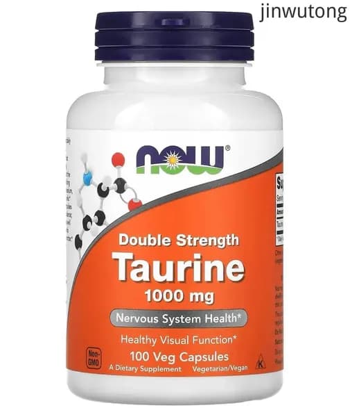 Taurine, NOW, аминокислота для энергии и бодрости, 1000 мг, 100 капсул