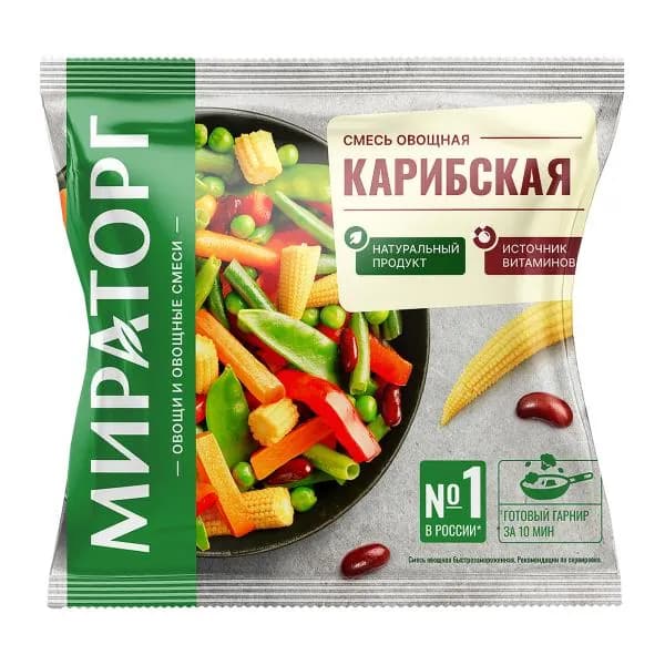 Карибская смесь Мираторг быстрозамороженная 400г