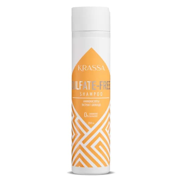 Бессульфатный шампунь для волос профессиональный, KRASSA Professional Sulfate-free, 250 мл