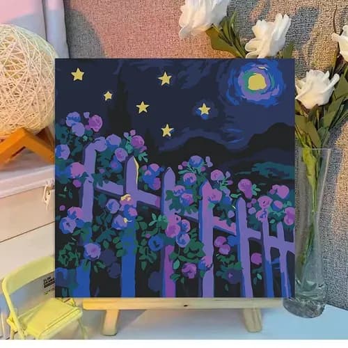 Картина по номерам, 20x20 CM, животные, пейзаж, подарок