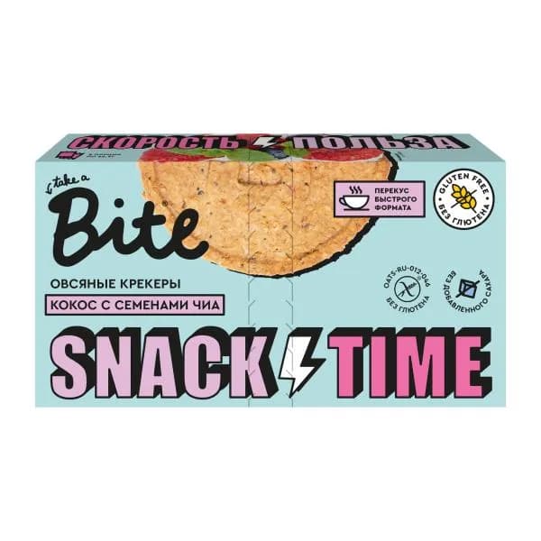 Овсяные крекеры с кокосом и семенами чиа Take a Bite 125г