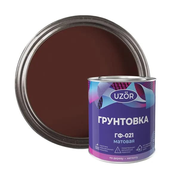 Грунтовка ГФ-021 "Узор" красно-коричневая 2,7кг