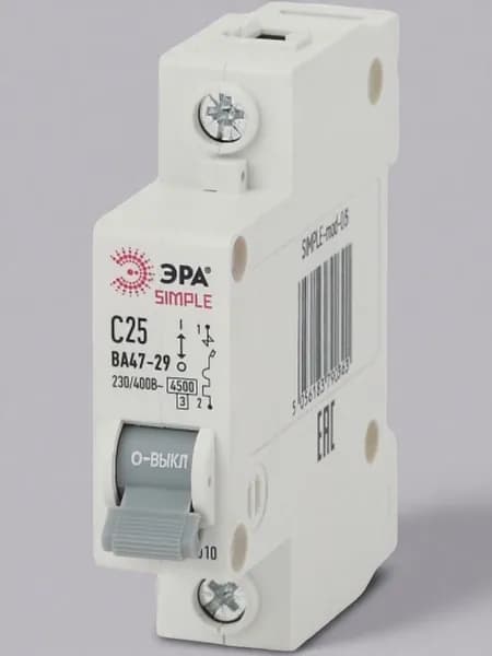 Автоматический выключатель 1П 25А С 4,5 кА SIMPLE-mod-05