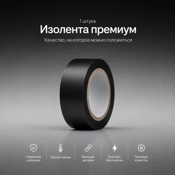 Изолента 19 мм 5 м, 1 шт.