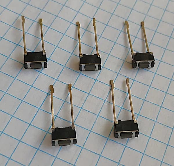Кнопка тактовая KLS7-TS3607-5.0-180-B 5 Штук шток 0,5мм 6х3,5х3,5 14мм