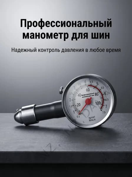 Манометр автомобильный, 1 шт.