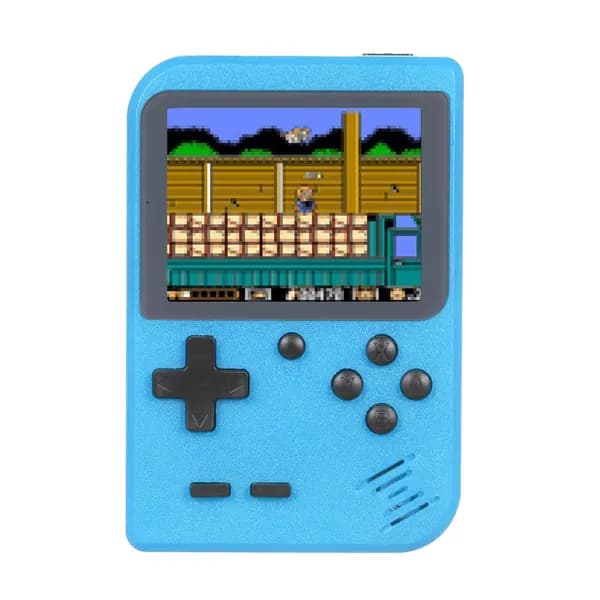 Портативная игровая консоль с геймпадом, 2,8-дюймовый экран, 400 игр, аккумулятор 1020 мАч, AV-выход, синий